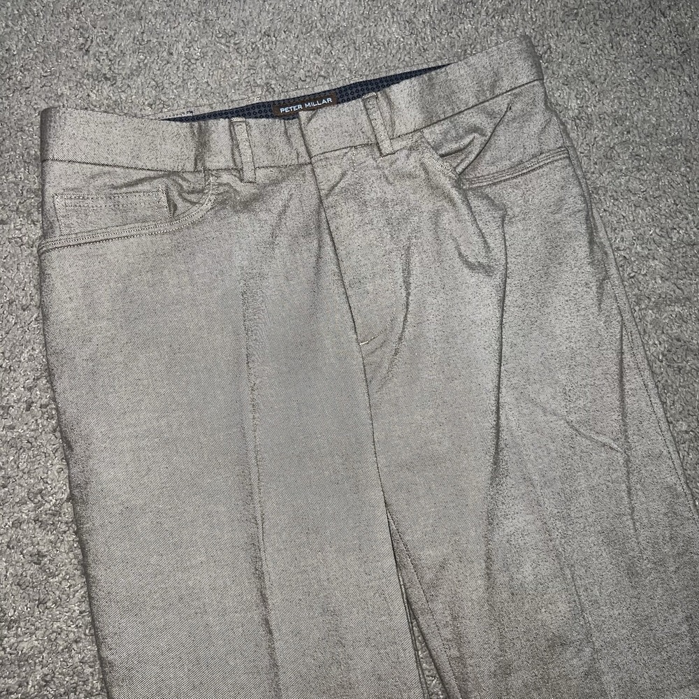Peter Millar Pants Men's Tailored To 32x32 Brown Flat Front Golf Casual